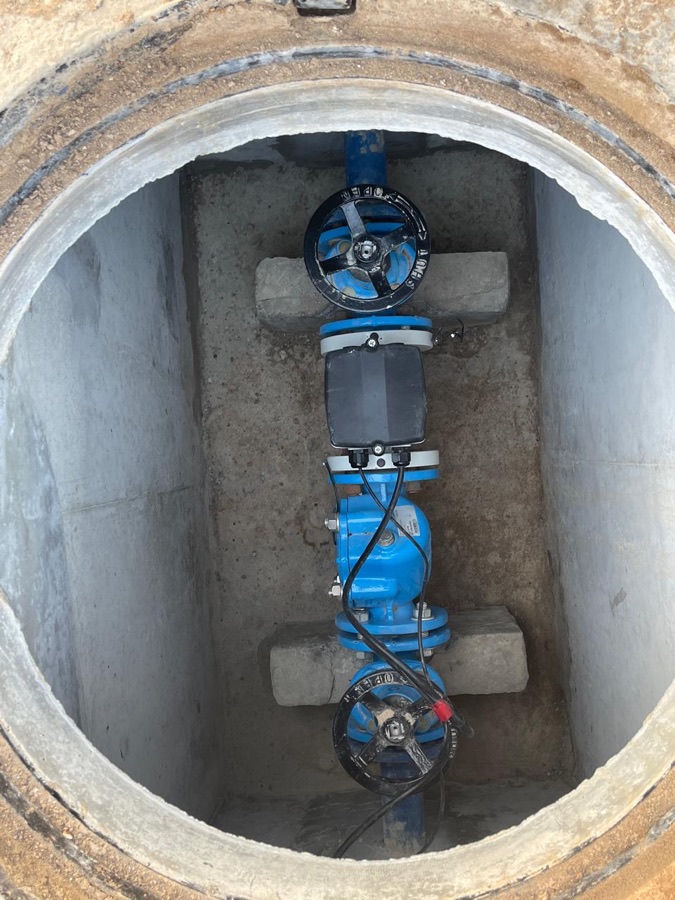 Treated water valve chamber installation
